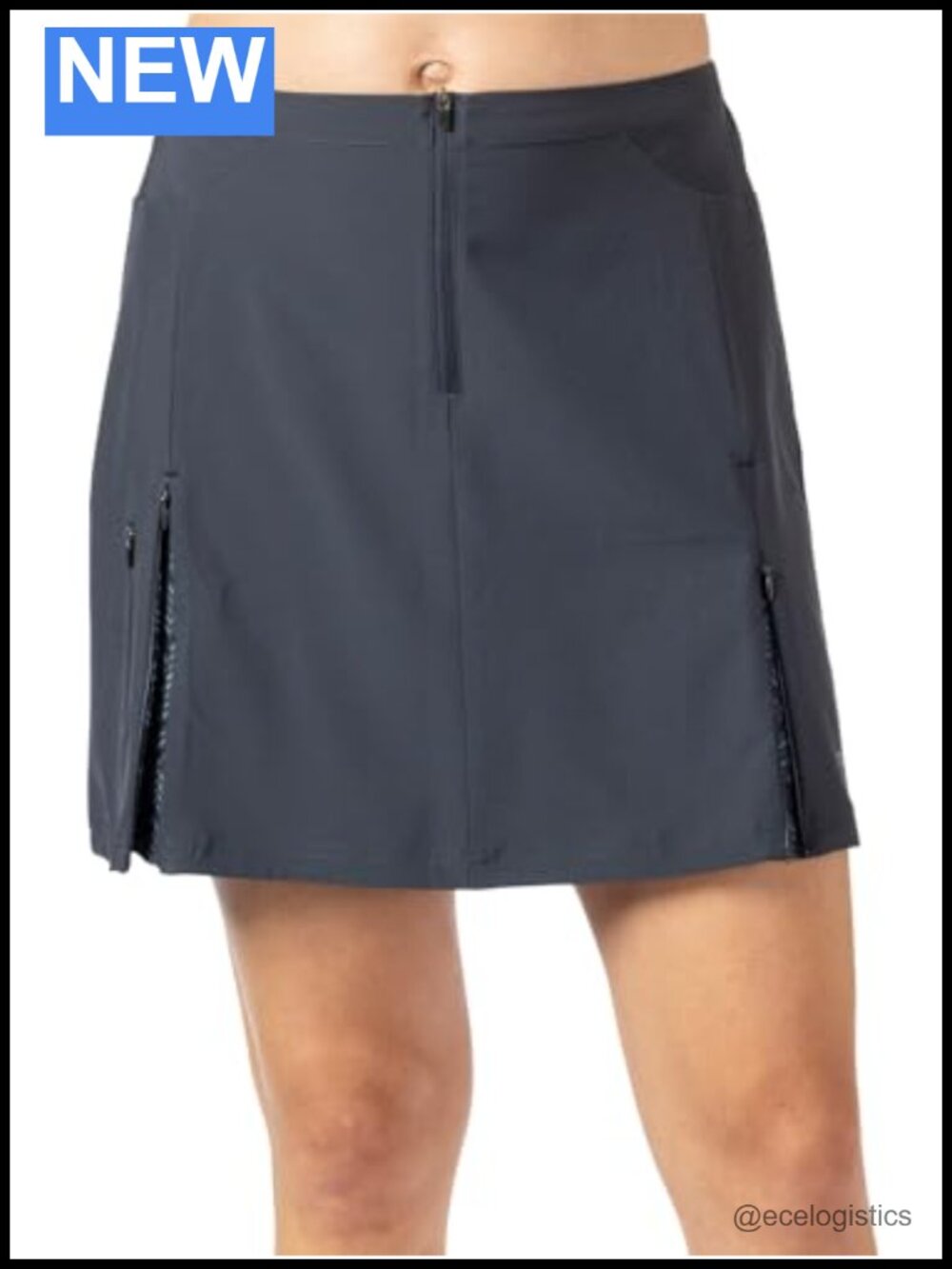 Women's Quick Dry Cycling Skirt with Zipper Pocket, Stretch Woven Fabric